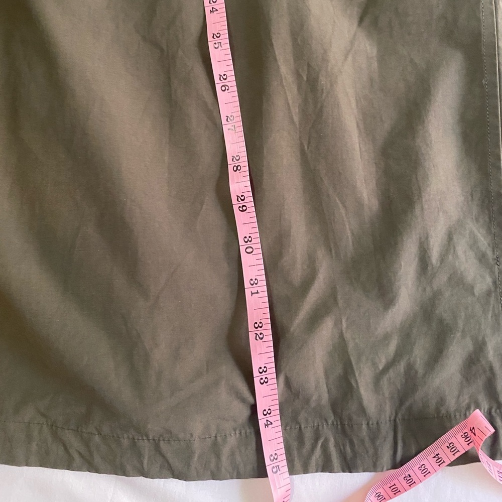 EILEEN FISHER Gray Organic Cotton/Nylon Hooded Longline Windbreaker Jacket SP - Picture 6 of 6